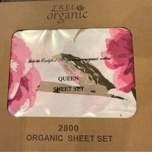 Pink Floral Queen Sheet Set
